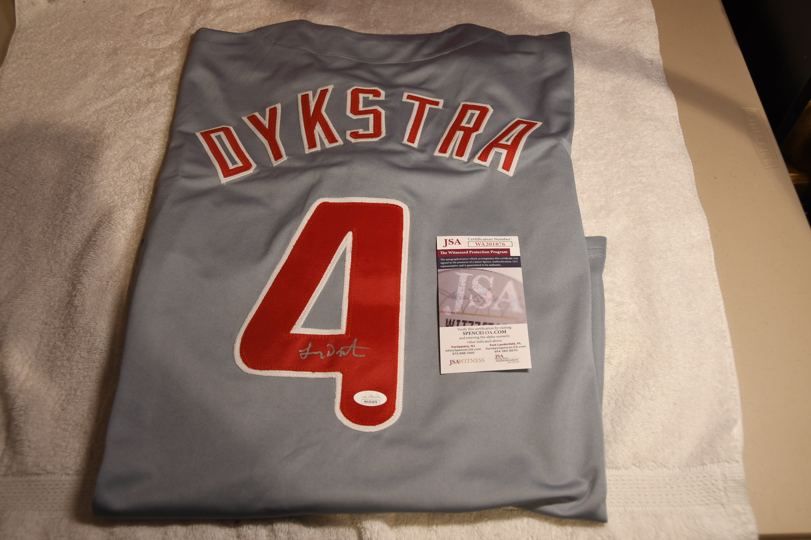 Lenny Dykstra Autographed Jersey (Mets) - JSA COA! at 's